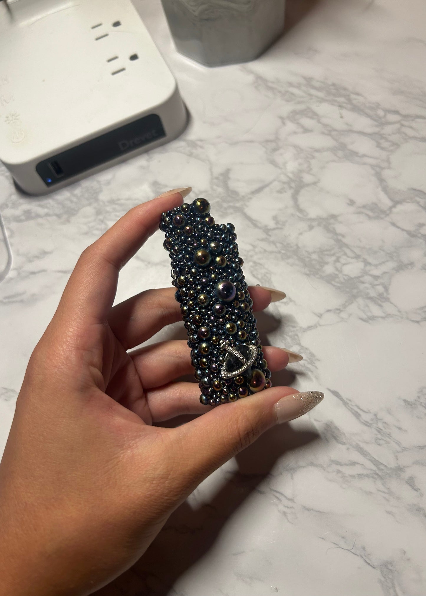 Metal Dark Bubble Lighter Case