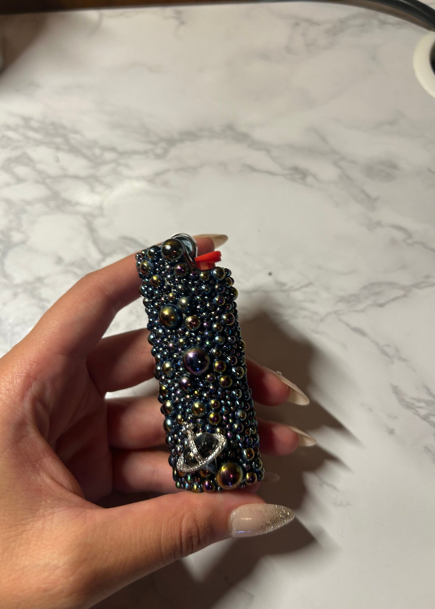Metal Dark Bubble Lighter Case