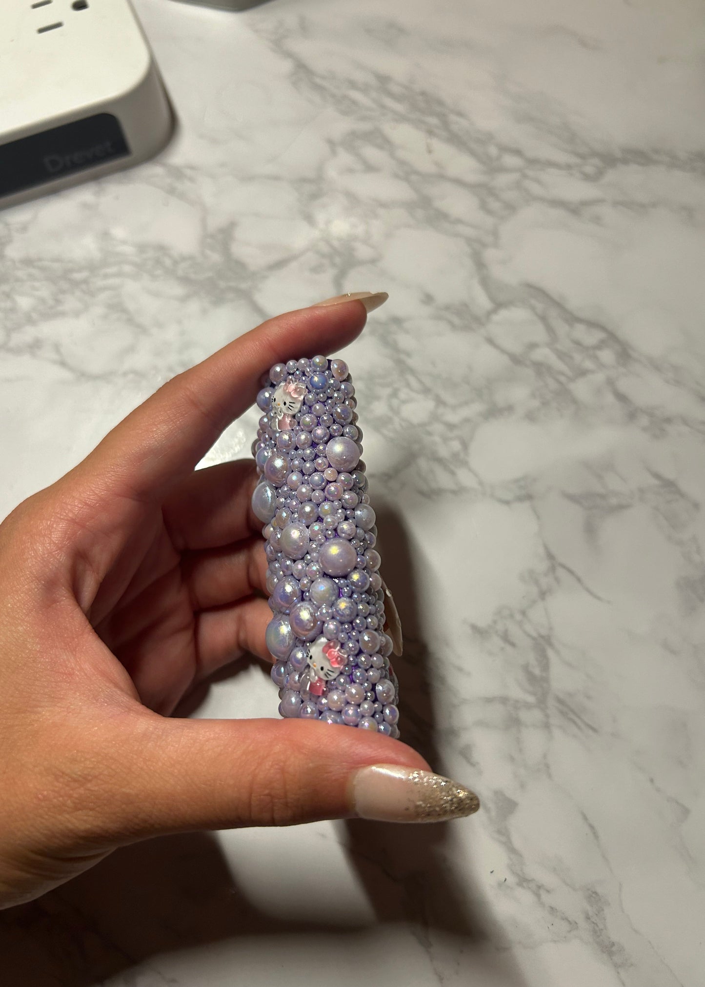 Metal Pearls & Hello Kitty Lighter Case