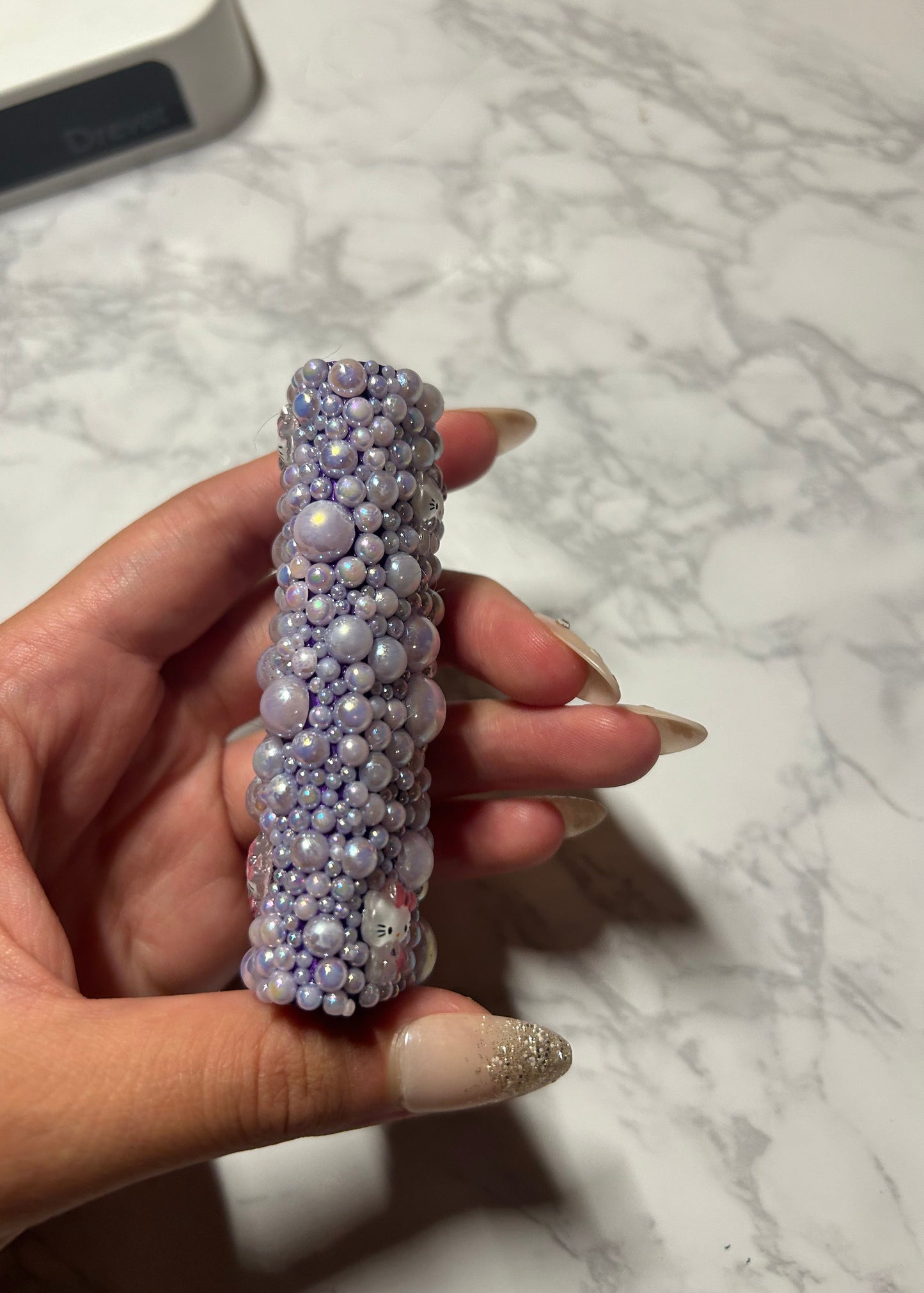 Metal Pearls & Hello Kitty Lighter Case