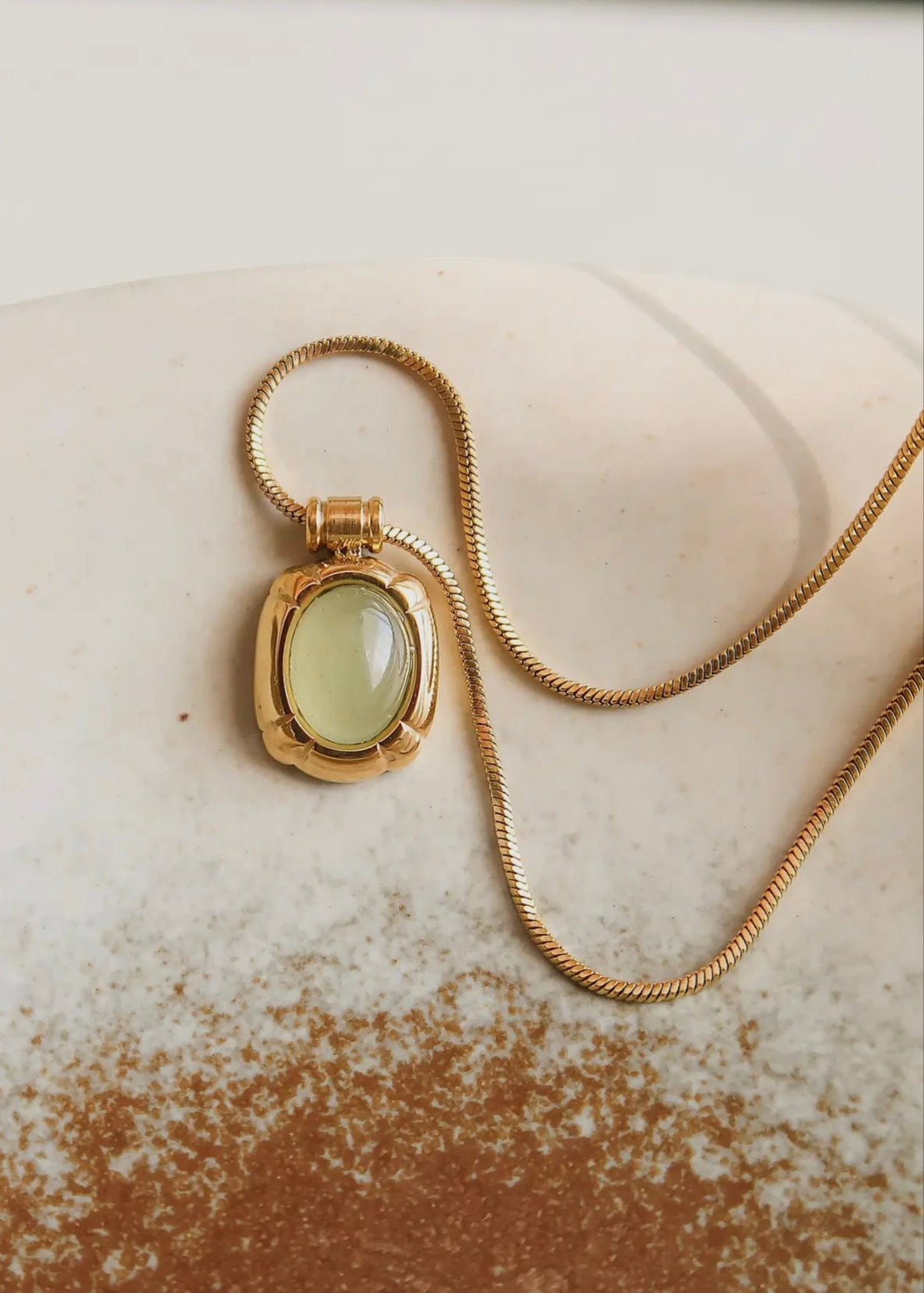 Dax 18K Gold Non-Tarnish Natural Stone Necklace