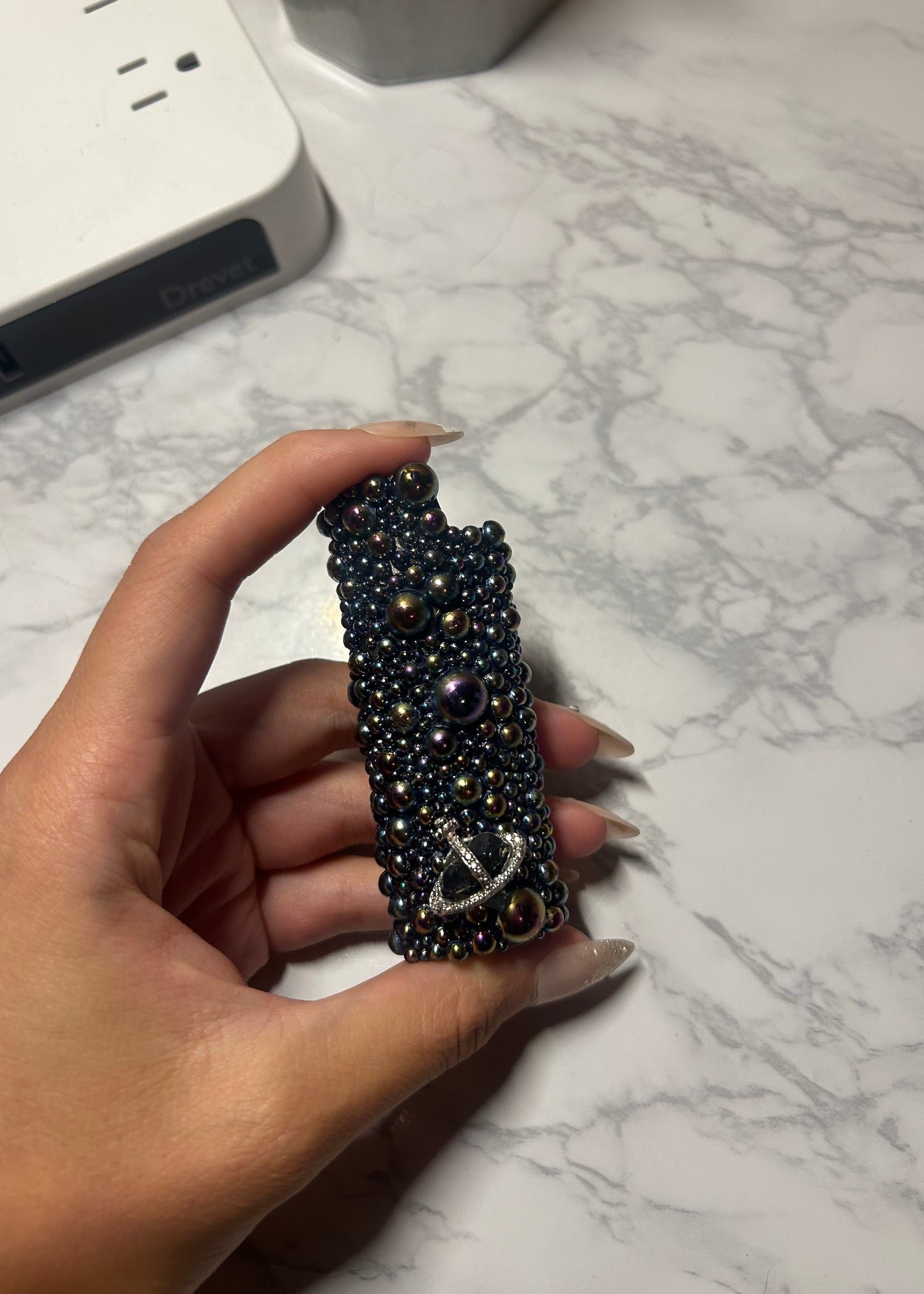 Metal Dark Bubble Lighter Case