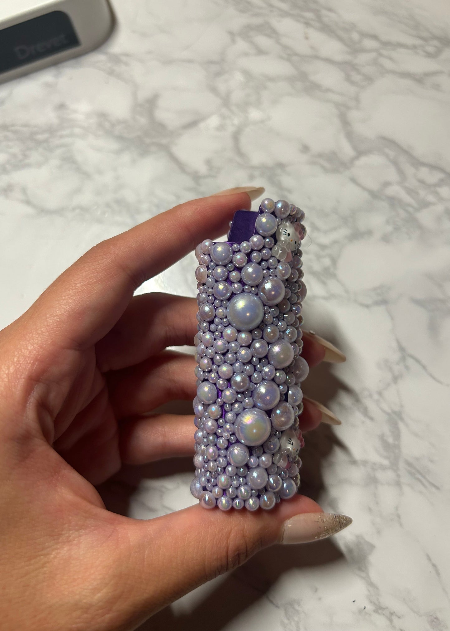 Metal Pearls & Hello Kitty Lighter Case