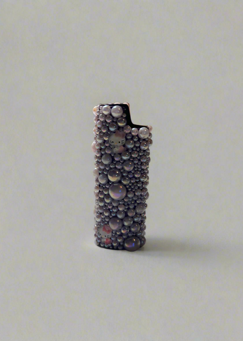 Metal Pearls & Hello Kitty Lighter Case