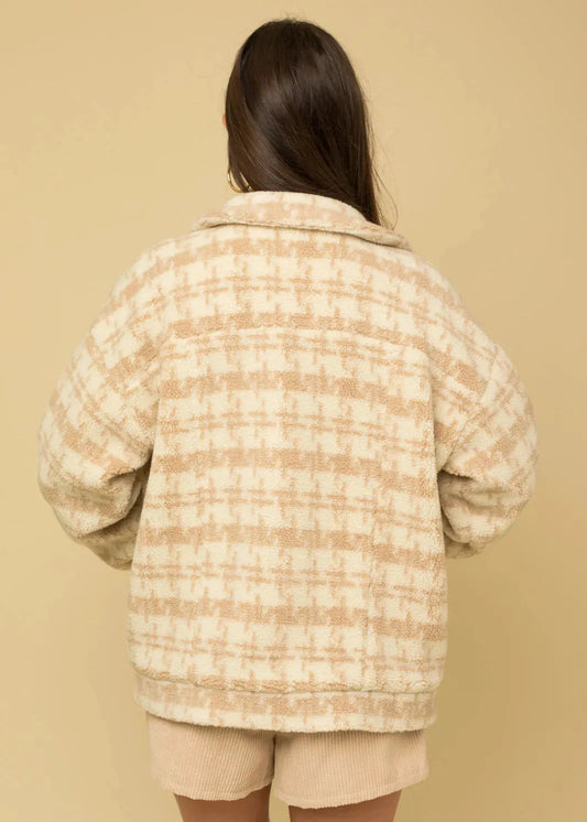 Cozy Plaid Houndstooth Shacket