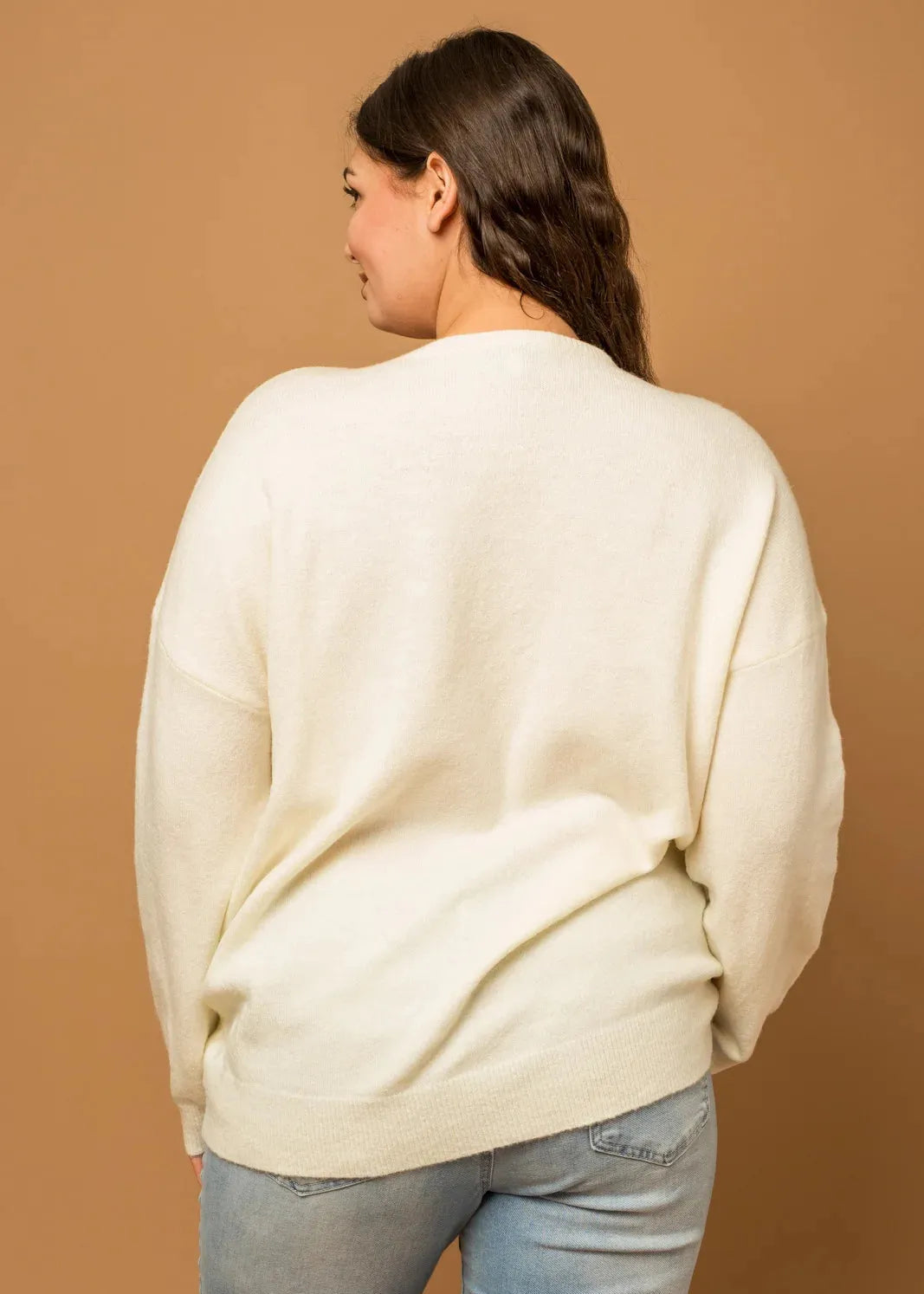 Plus Size "Santa Baby" Crew Neck Pullover Sweater