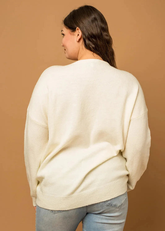 Plus Size "Santa Baby" Crew Neck Pullover Sweater